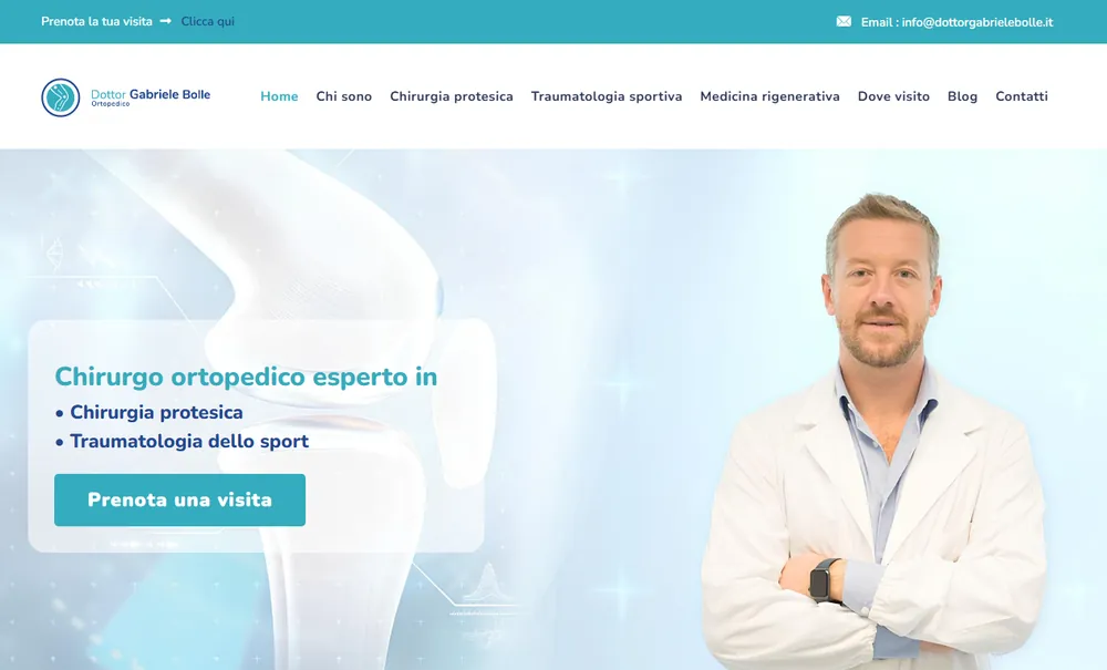 Sito web del Dr. Gabriele Bolle, chirurgo ortopedico a Roma