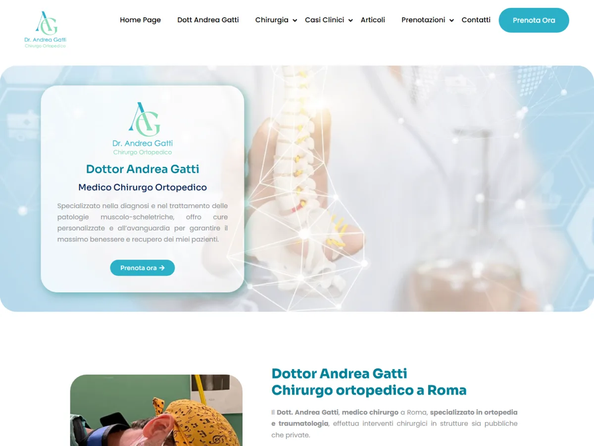 Sito web del Dr. Andrea Gatti, chirurgo ortopedico a Roma