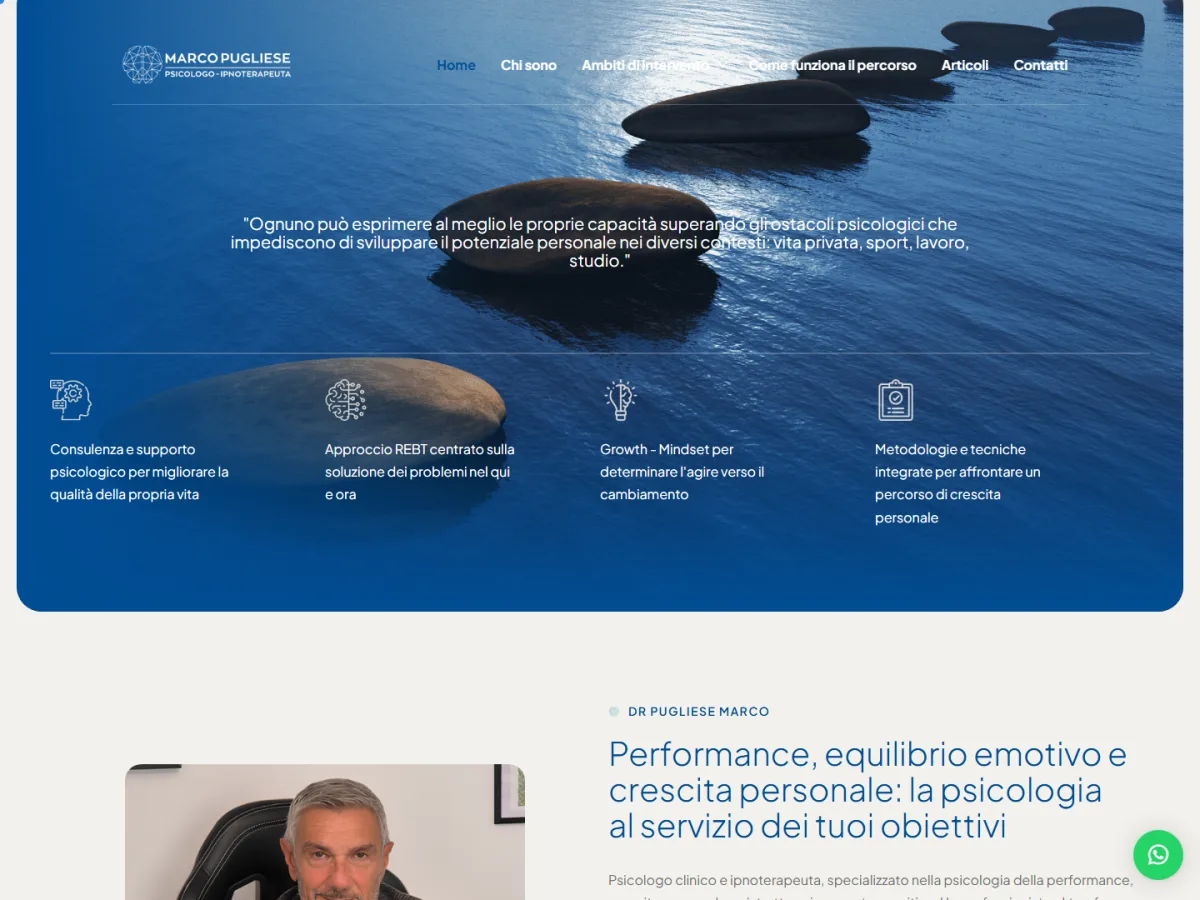 Sito web del Dr. Marco Pugliese, psicologo e ipnoterapeuta