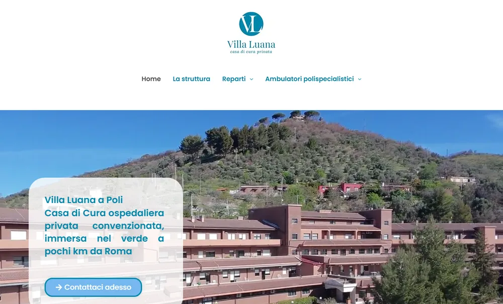 Sito web di Villa Luana, casa di cura privata a Poli (Roma)